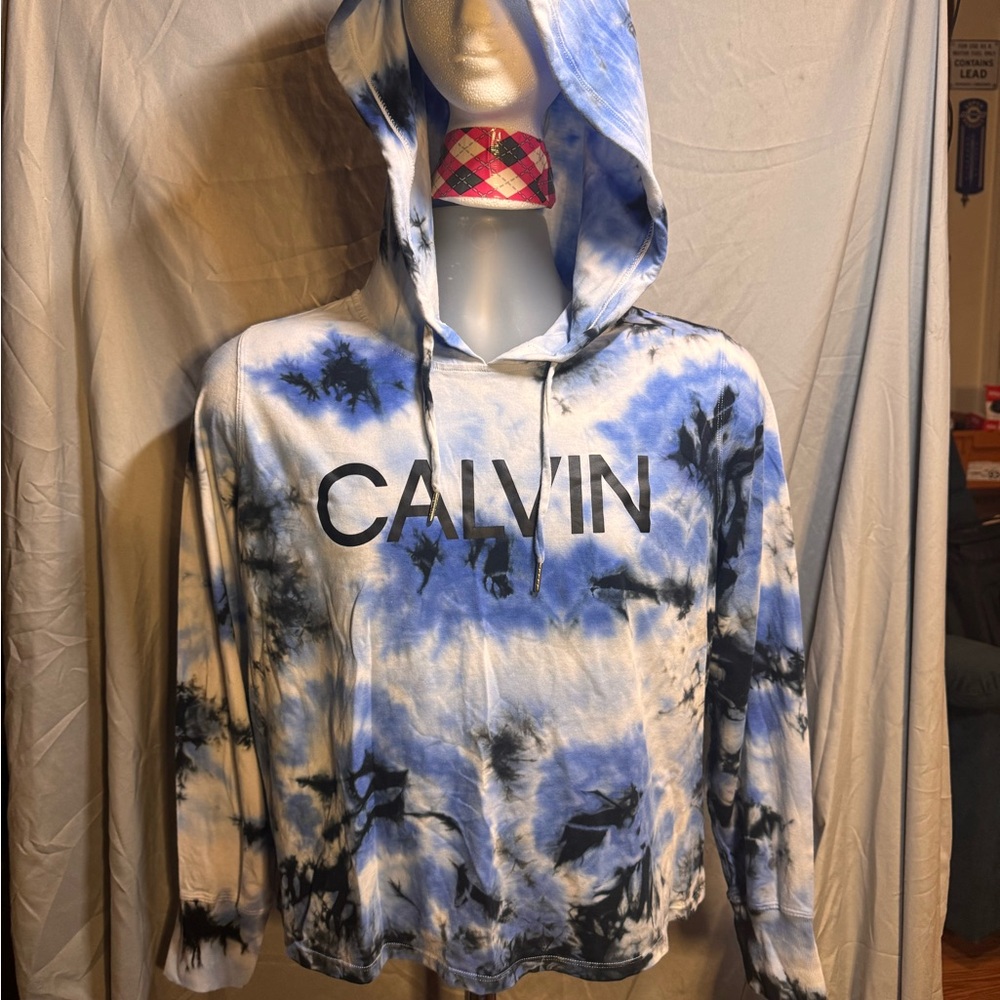 Calvin Klein Blue Tie-Dye Hoodie
